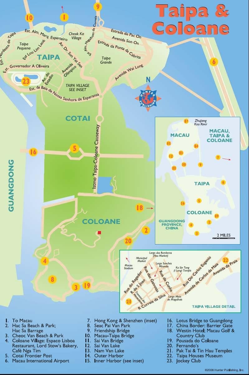マカオのタイパの地図