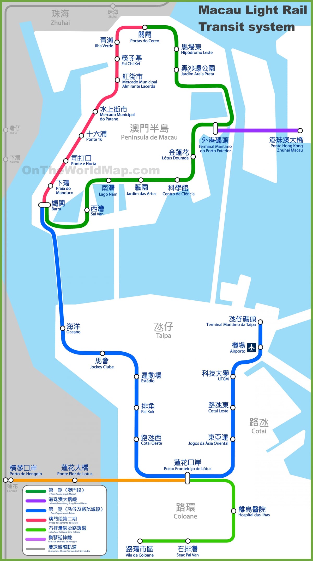 マカオの本投資法人地図