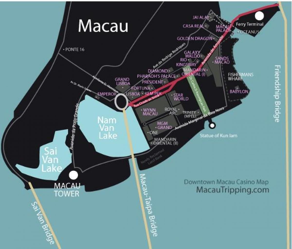 地図のmgmマカオ