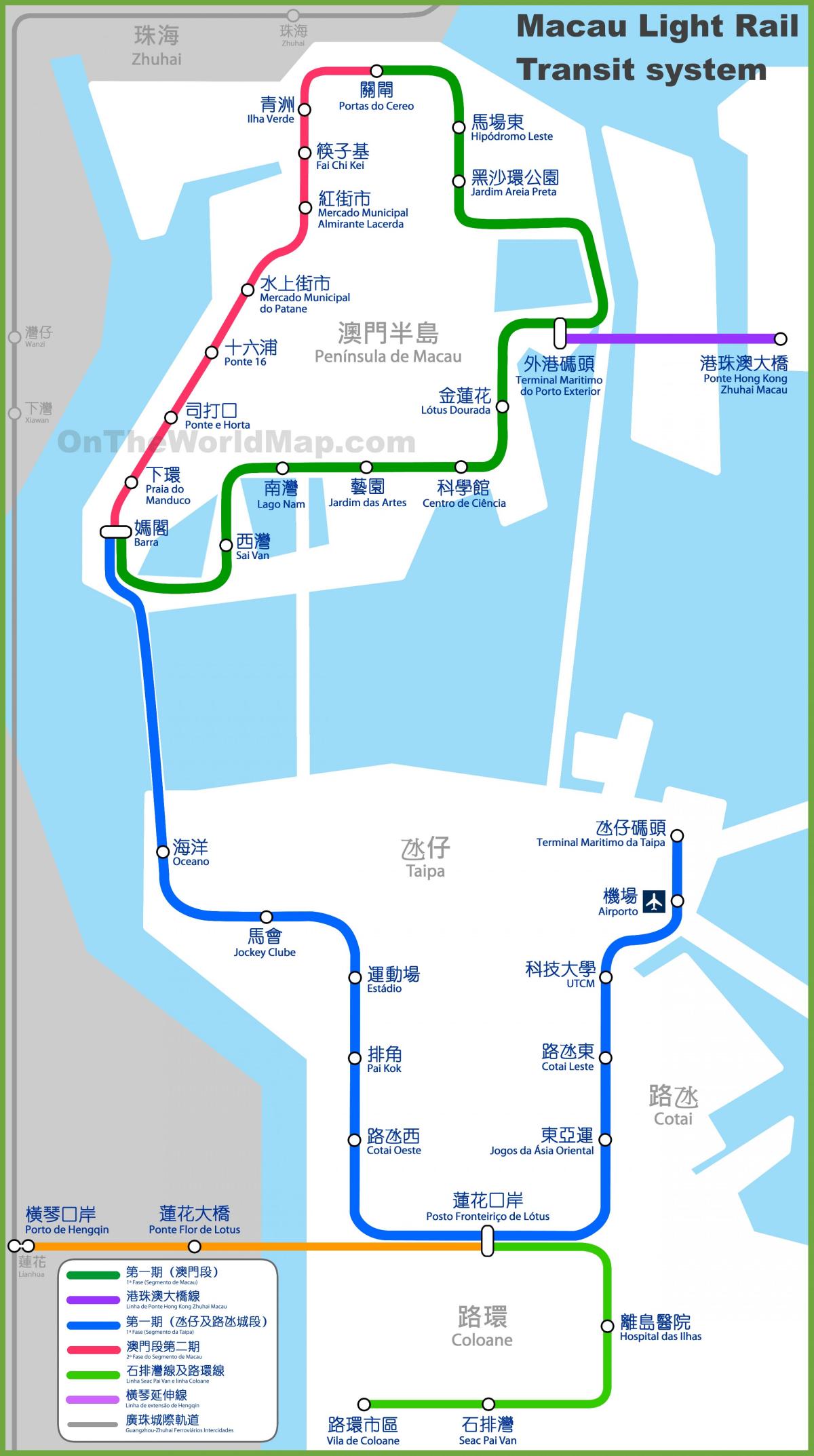 マカオの本投資法人地図
