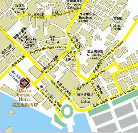 地図マカオのサウナ
