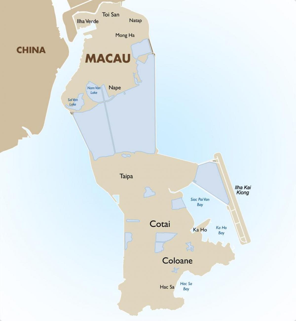 地図の襟足に向マカオ